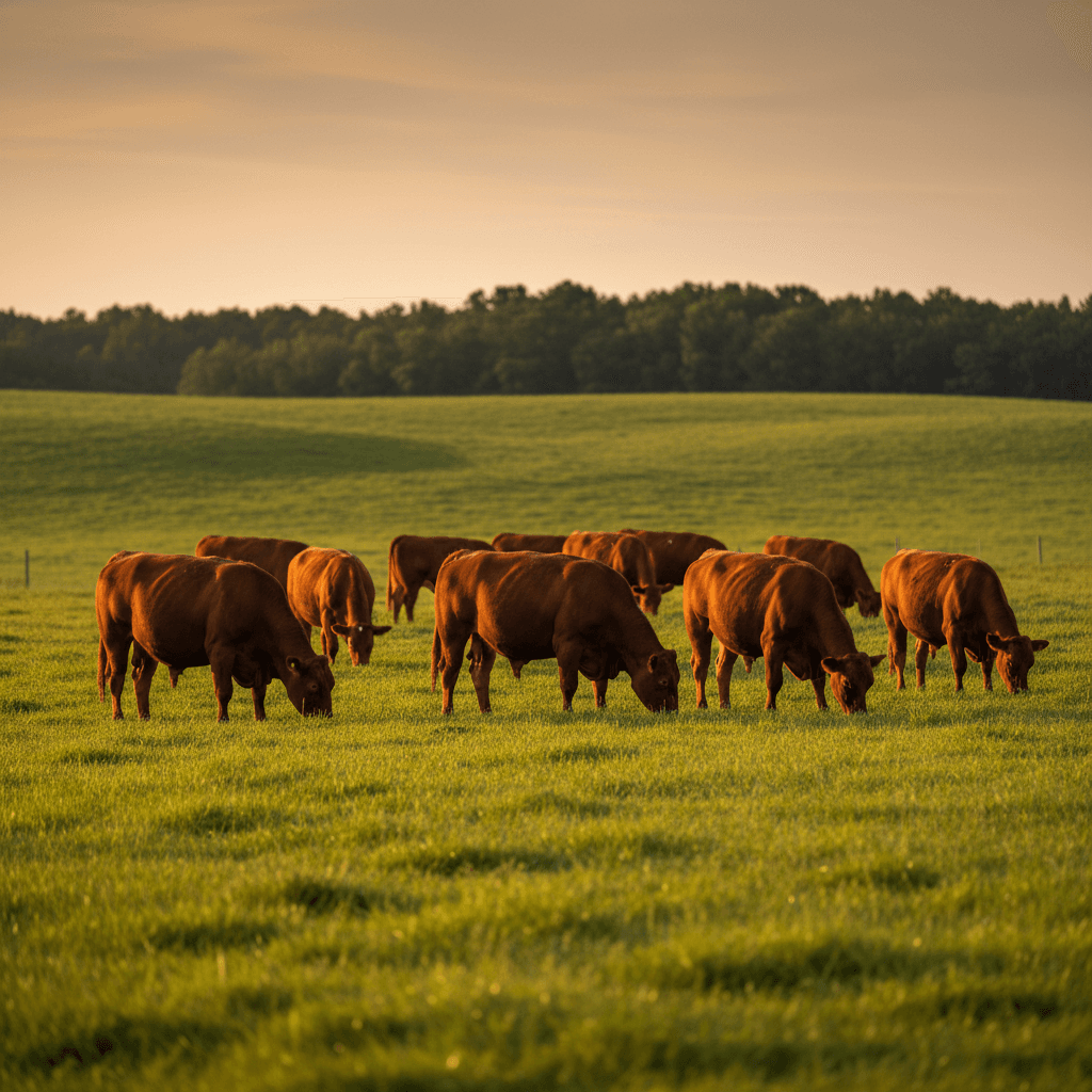 Beef cattle grazing in Forest Grove pasture