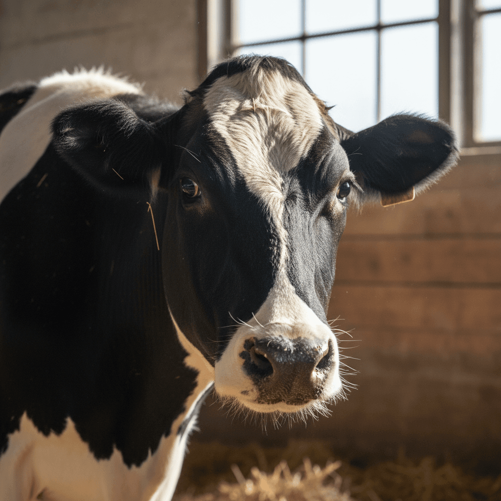 Dairy cow in professional care